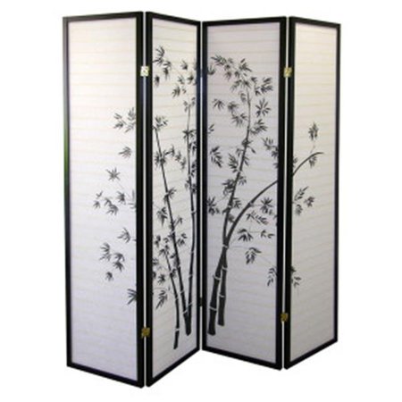 ORE FURNITURE Ore Furniture R591-4 4-Panel Room Divider - Bamboo R591-4